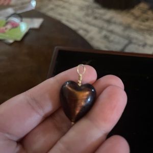 Murano glass heart charm